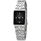 Relógio Bulova Quadra Diamante Preto Feminino 96P202