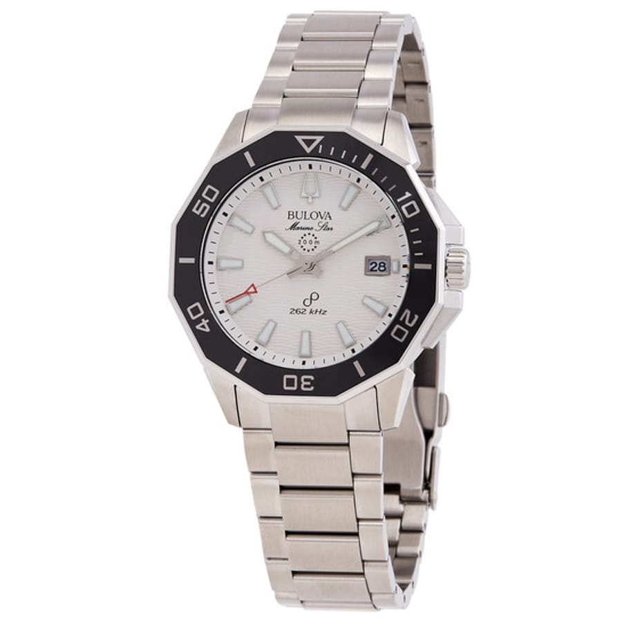 Relógio Bulova Marine Star HPQ Precisionist Quartzo Branco Masculino 96B426