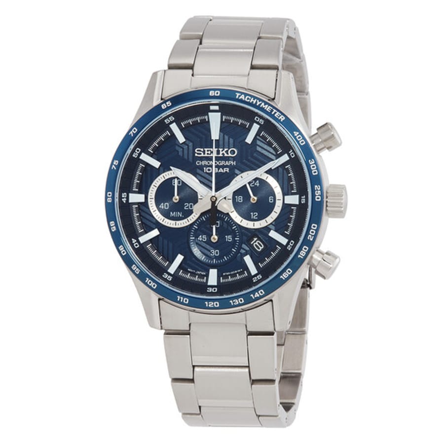 Relógio Seiko Cronógrafo Quartzo Azul Masculino SSB445P1