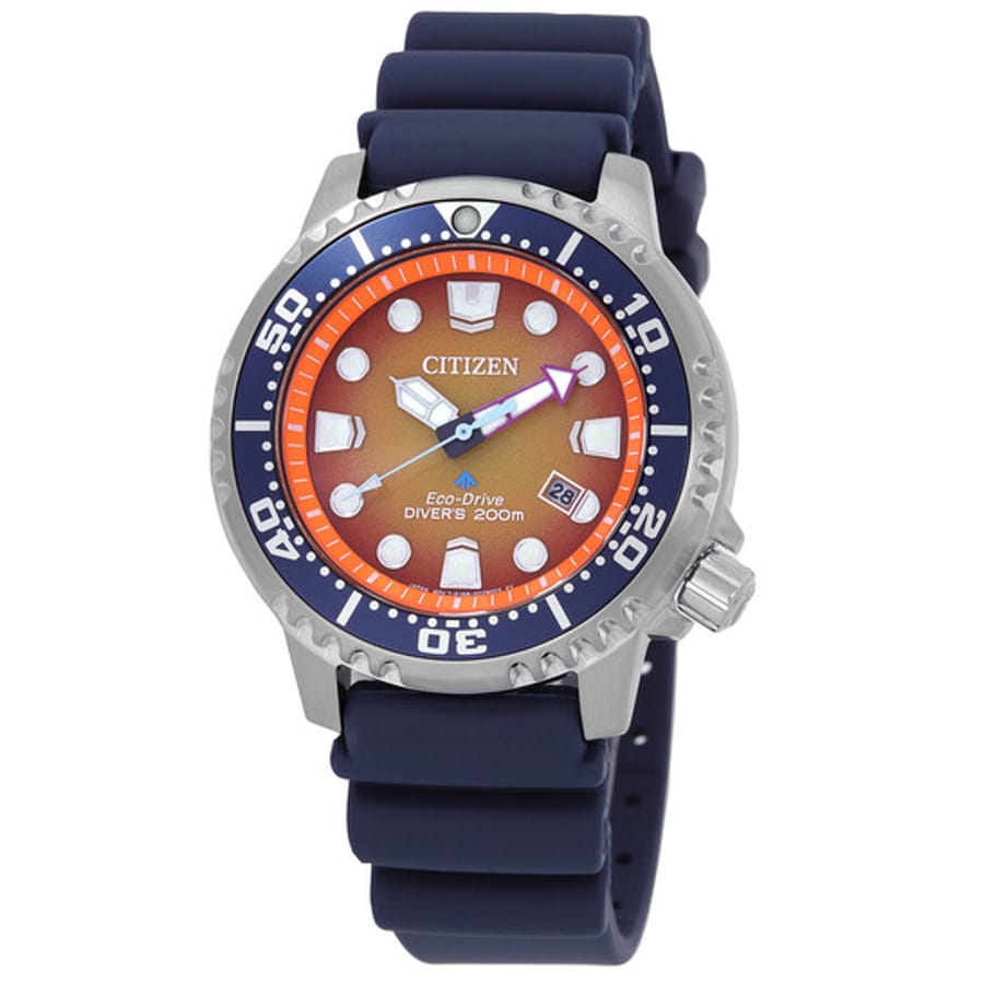 Relógio Citizen Promaster Dive Eco-Drive Laranja Masculino BN0169-03X