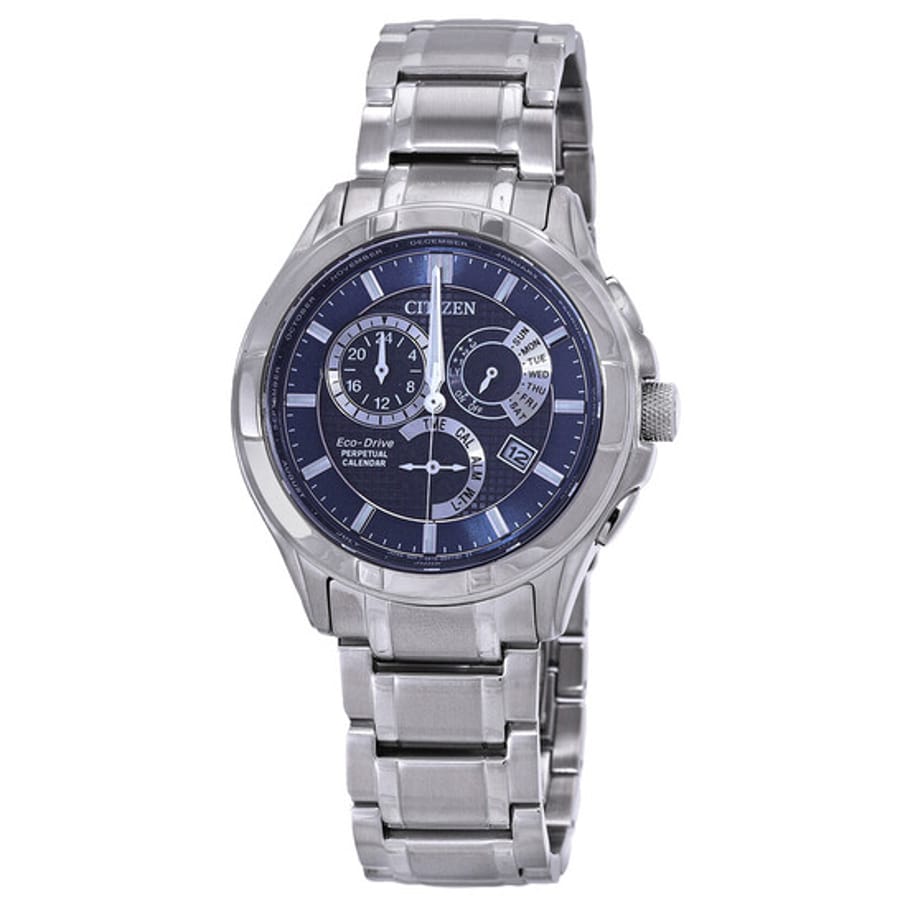 Relógio Citizen Eco-Drive Perpétuo GMT Azul Masculino BL8160-58L