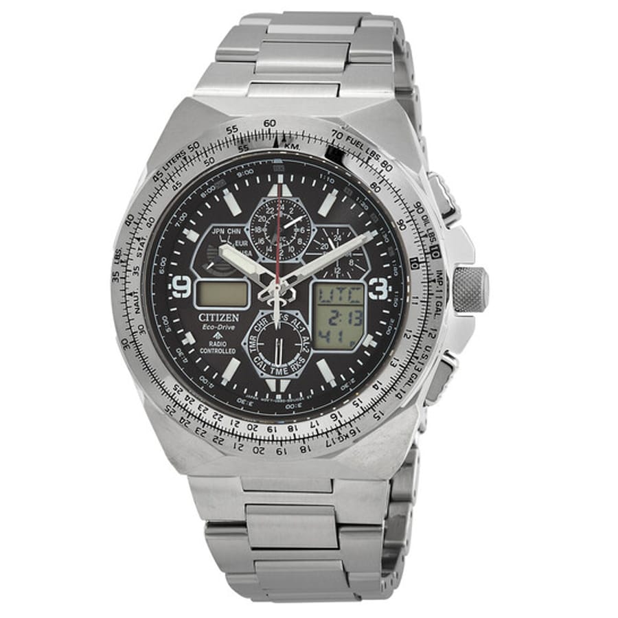 Relógio Citizen Promaster Skyhawk A-T Perpétuo Cronógrafo GMT Preto Masculino JY8120-58E