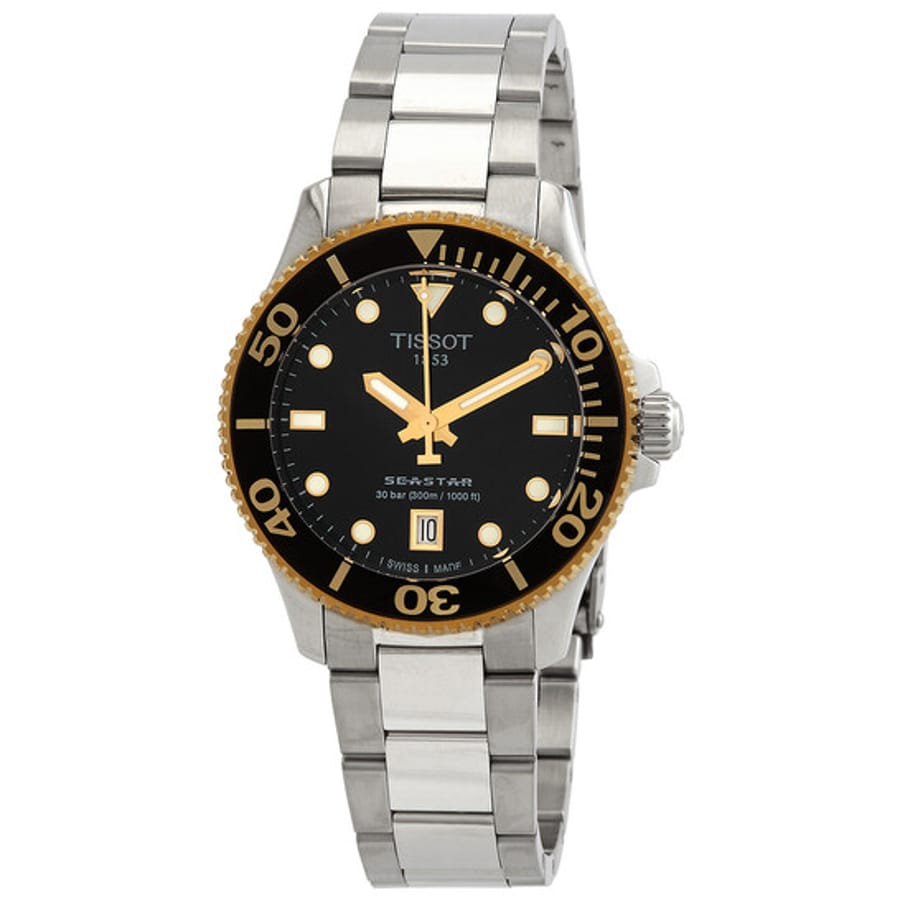 Relógio Tissot Seastar 1000 Quartzo Preto Unissex T1202102105100