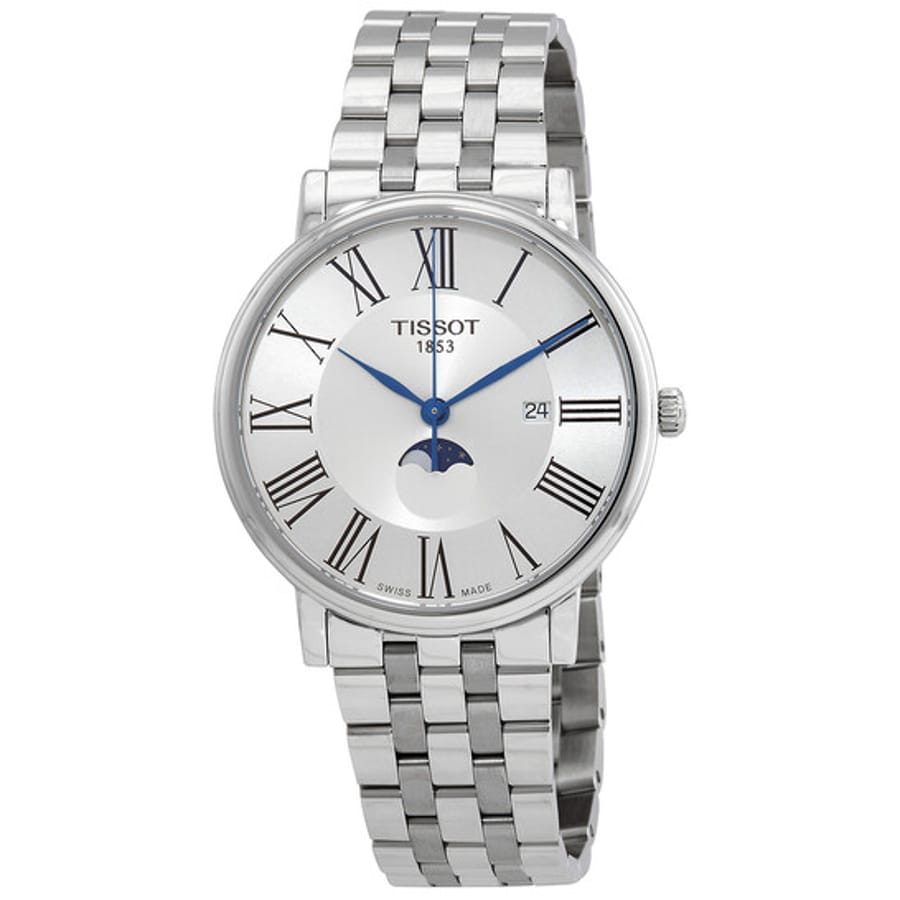 Relógio Tissot Carson Fase Lunar Quartzo Prata Masculino T1224231103300