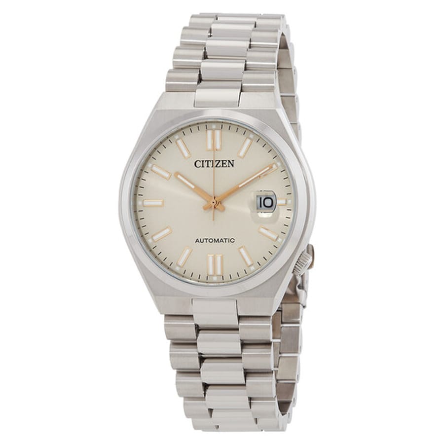 Relógio Citizen Tsuyosa Automático Bege Masculino NJ0151-88W