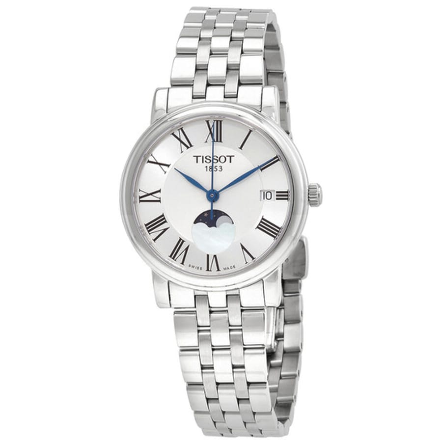 Relógio Tissot T-Classic Quartzo Carson Premium Moonphase Feminino T1222231103300