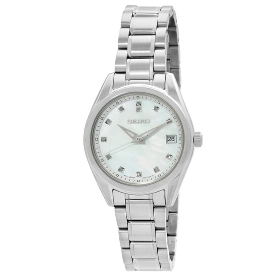 Relógio Seiko Diamante Quartzo Madrepérola Feminino SUR579P1