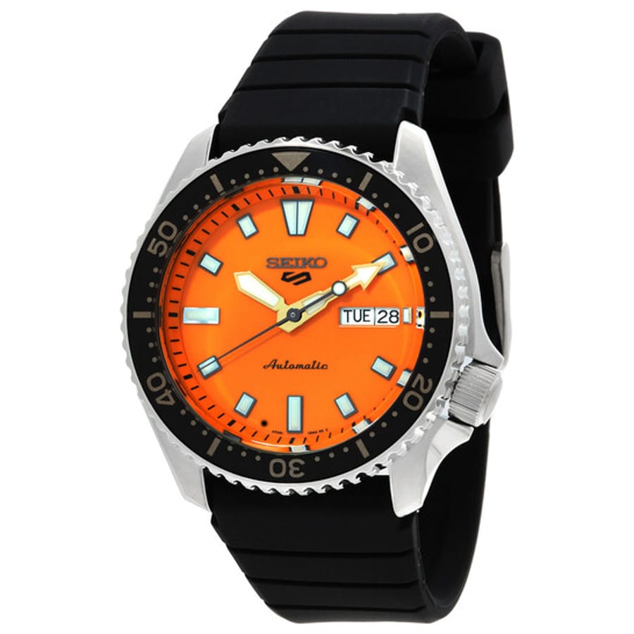 Relógio Seiko 5 Sports Automático Laranja Masculino SRPL89K1