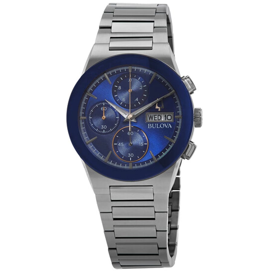 Relógio Bulova Millennia Cronógrafo Quartzo Azul Masculino 98C143