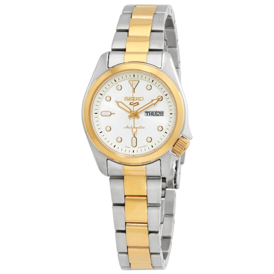 Relógio Seiko 5 Sports Branco Bicolor Feminino SRE004K1