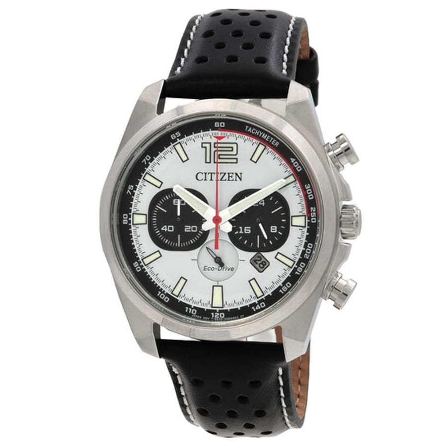 Relógio Citizen Eco-Drive Cronógrafo Branco Masculino CA4640-09A