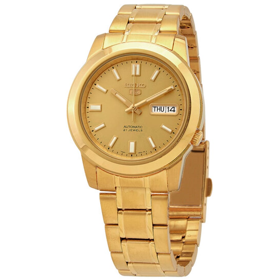 Relógio Seiko 5 Automático Dourado Masculino SNKK20K1
