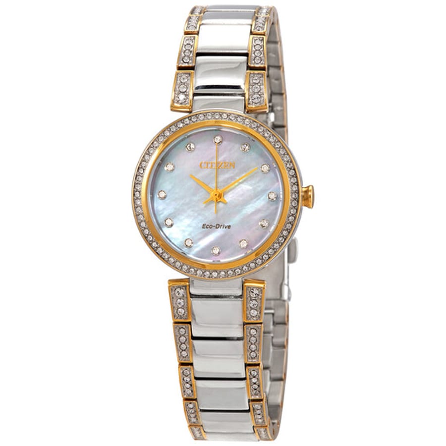 Relógio Citizen Silhouette Crystal Madrepérola Feminino EM0844-58D