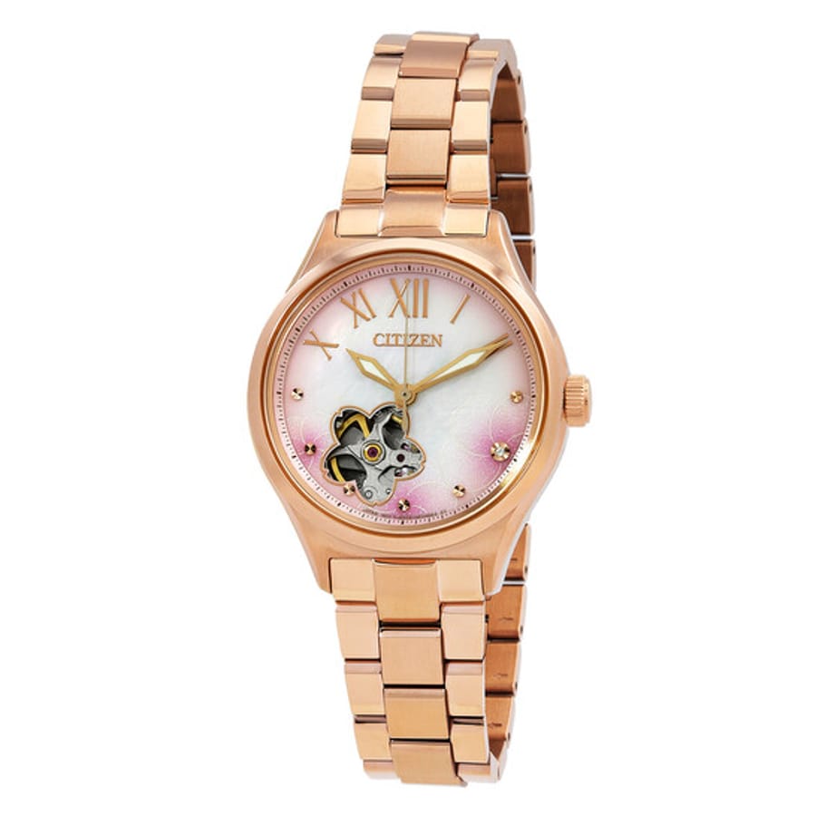 Relógio Citizen Automático Crystal Branco Feminino PC1017-70Y