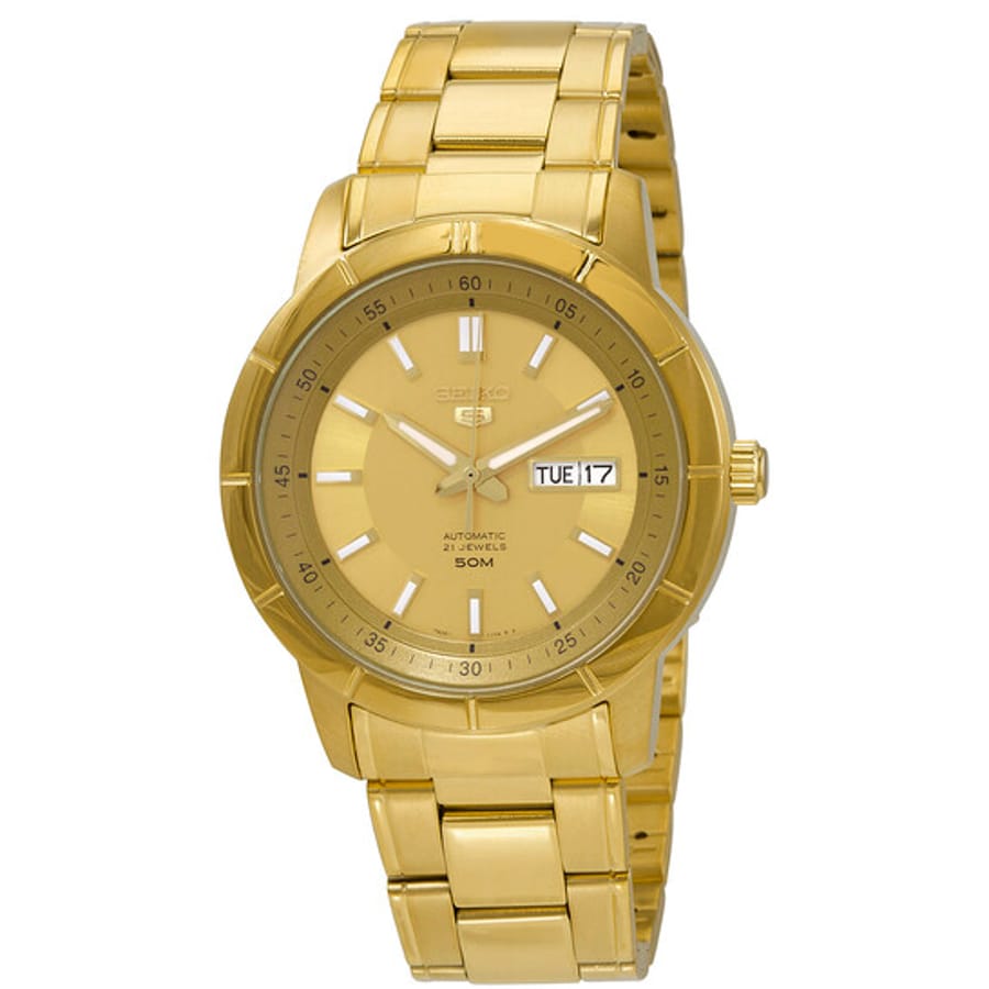 Relógio Seiko 5 Automático Dourado Masculino SNKN62
