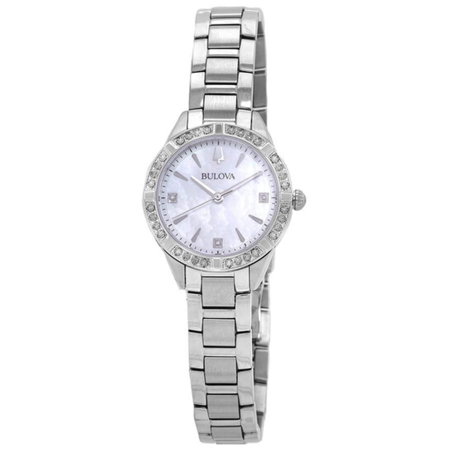 Relógio Bulova Sutton Quartzo Diamante Madrepérola Feminino 96R253