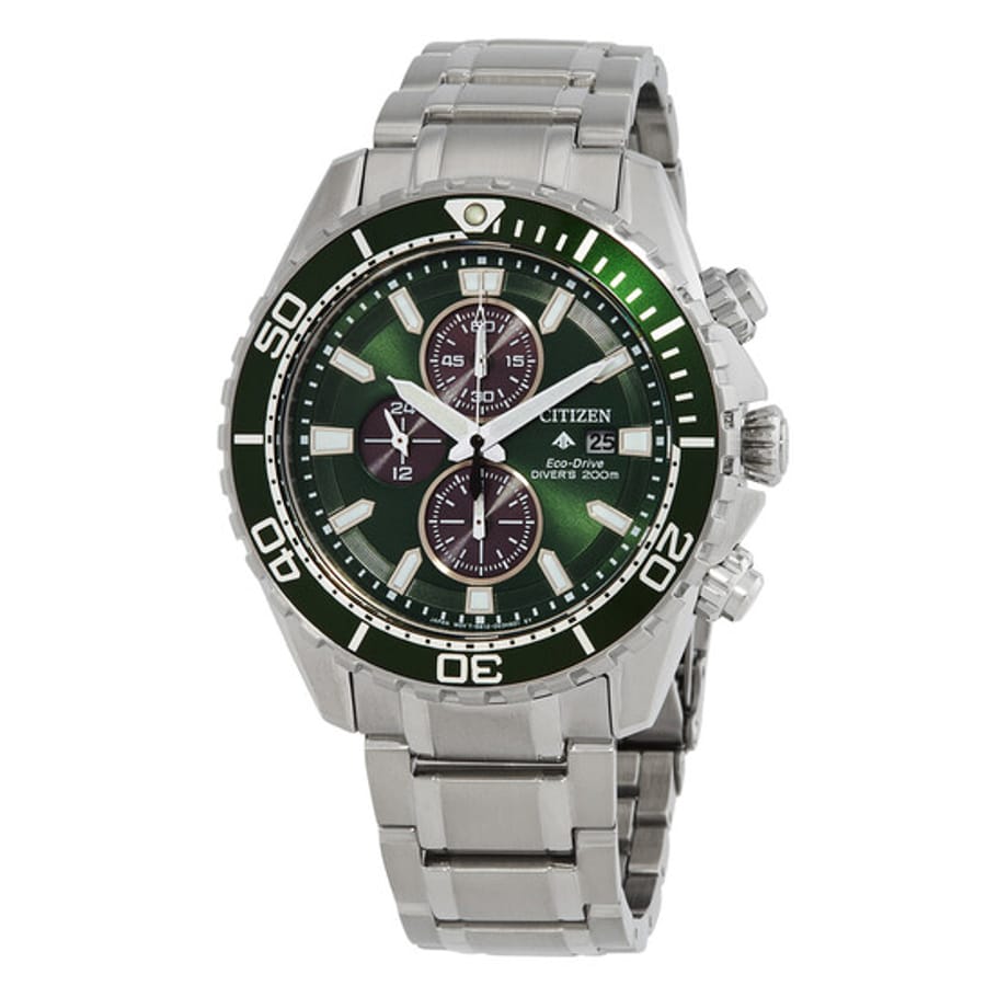 Relógio Citizen Promaster Dive Cronógrafo Eco-Drive Verde Masculino CA0820-50X