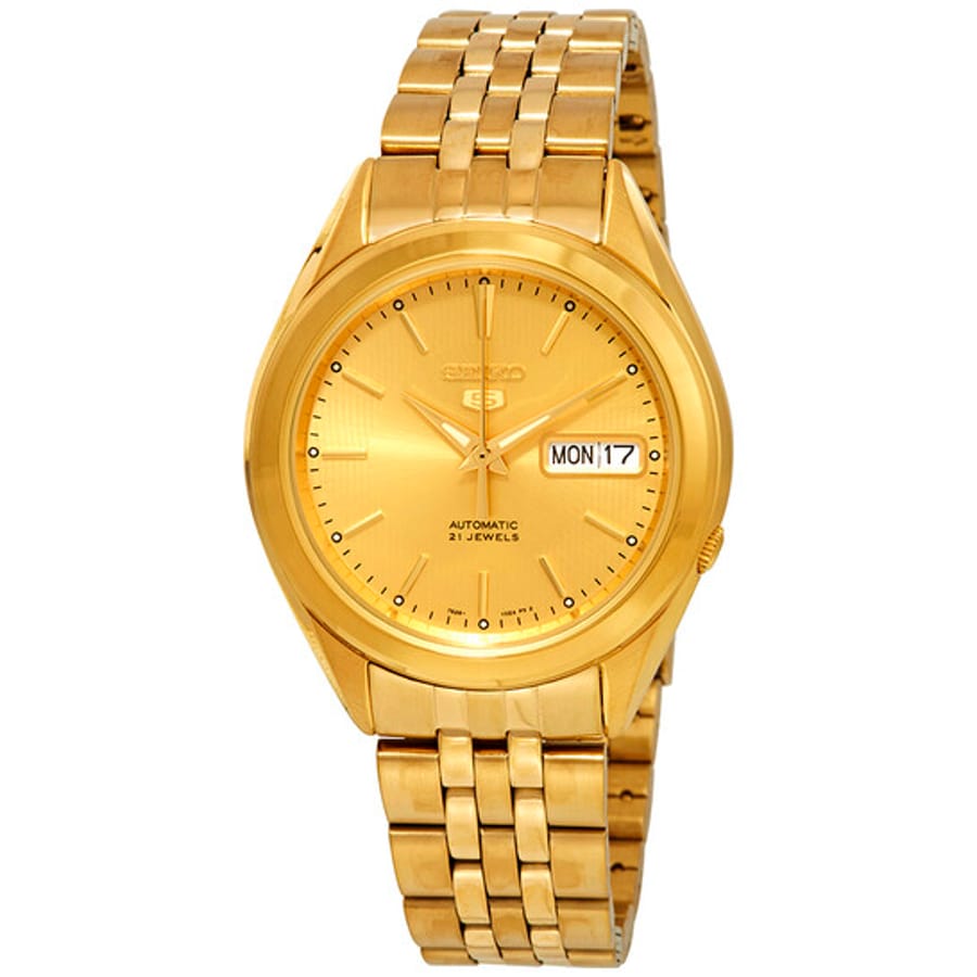 Relógio Seiko Series 5 Automático Dourado Masculino SNKL28