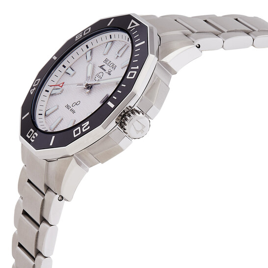Relógio Bulova Marine Star HPQ Precisionist Quartzo Branco Masculino 96B426