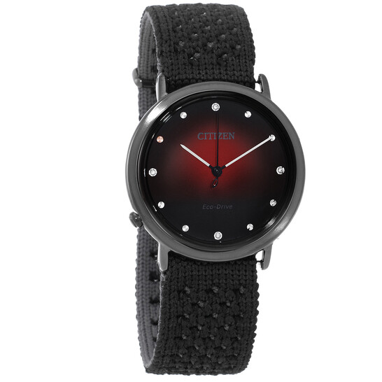 Relógio Citizen Eco-Drive Crystal Preto Feminino EM1007-47E