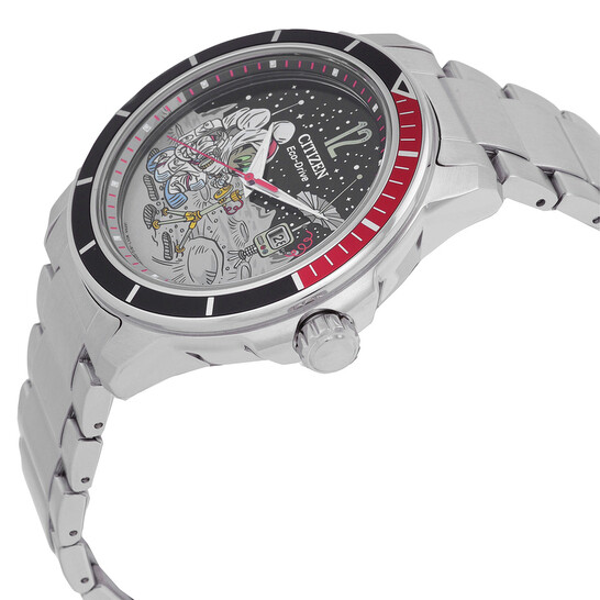 Relógio Citizen Mickey Astronaut Eco-Drive Coke Bezel Masculino AW1709-54W