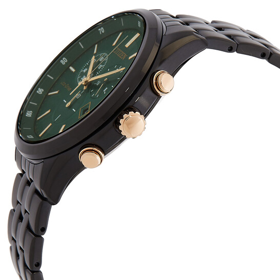 Relógio Citizen Cronógrafo GMT Eco-Drive Verde Masculino AT2576-50X