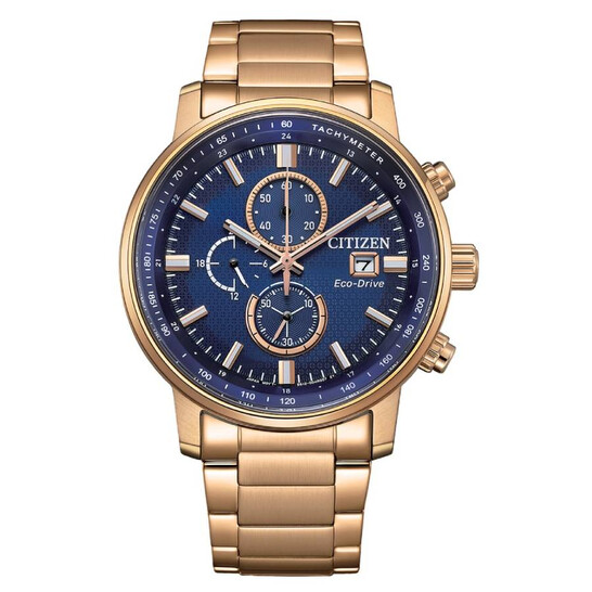 Relógio Citizen Eco-Drive Cronógrafo Azul Masculino CA0843-89L