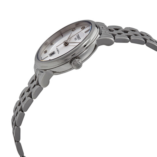 Relógio Tissot Carson Premium Automático Diamante Branco Feminino T122.207.11.036.00