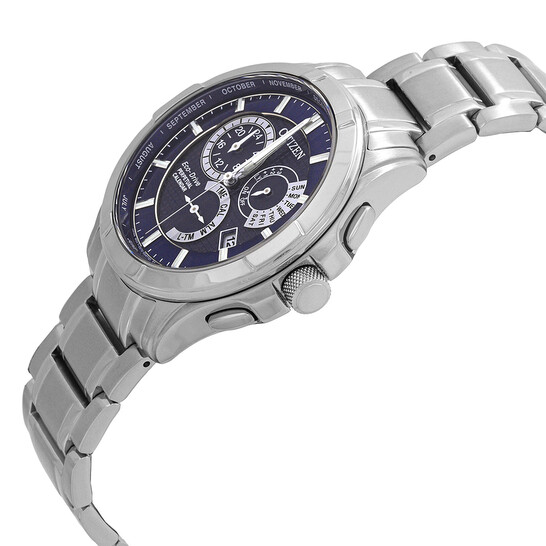 Relógio Citizen Eco-Drive Perpétuo GMT Azul Masculino BL8160-58L