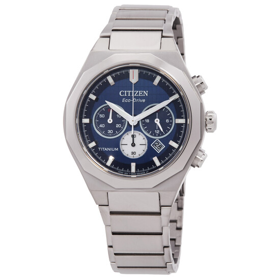 Relógio Citizen Zenshin Senkei Cronógrafo Azul Masculino CA4691-59L