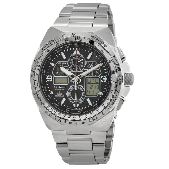 Relógio Citizen Promaster Skyhawk A-T Perpétuo Cronógrafo GMT Preto Masculino JY8120-58E