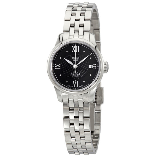 Relógio Tissot Le Locle Automático Preto Diamante Feminino T41.1.183.56