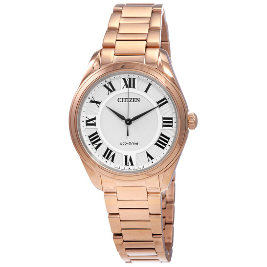 Relógio Citizen Eco-Drive Arezzo Branco Feminino EM0973-55A