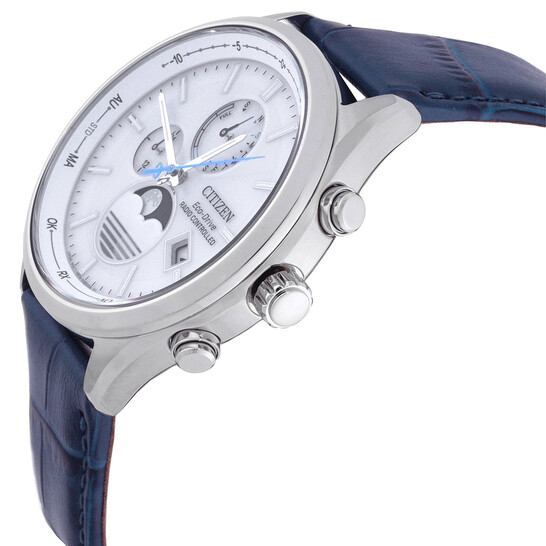 Relógio Citizen Eco-Drive Rádio Controlado Fase Lunar Branco Masculino BY1030-09A