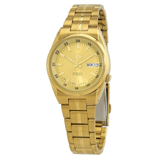 Relógio Seiko 5 Automático Dourado Masculino SNK574J1