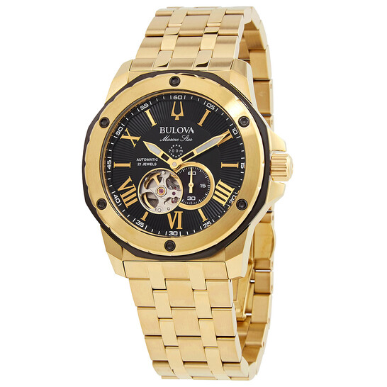 Relógio Bulova Marine Star Automático Preto Masculino 98A273