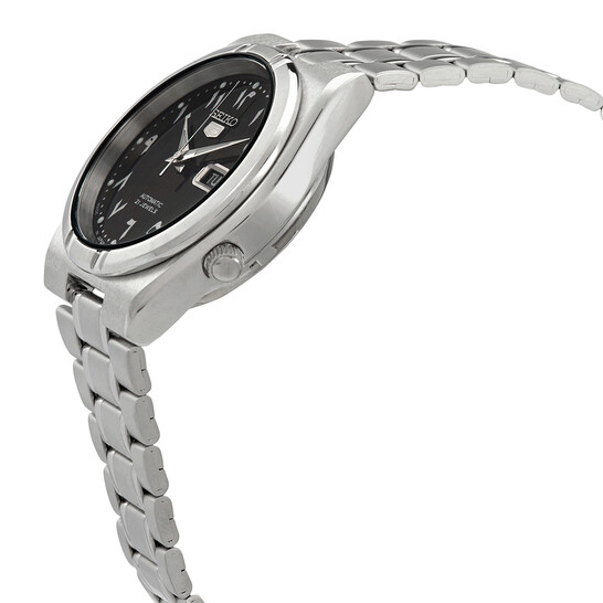 Relógio Seiko 5 Automático Preto Arábico Aço Masculino SNK063J5