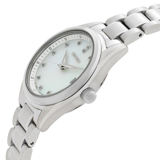 Relógio Seiko Diamante Quartzo Madrepérola Feminino SUR579P1