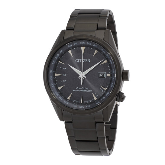Relógio Citizen Perpétuo Hora Mundial GMT Eco-Drive Preto Masculino CB0275-83E