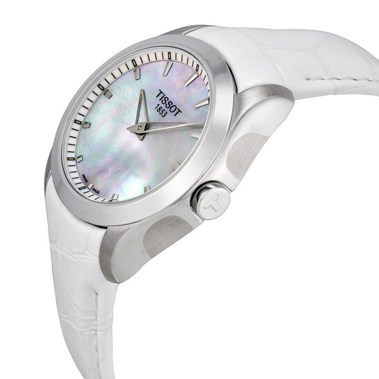 Relógio Tissot Couturier Grande Madrepérola Couro Branco Feminino T0352461611100
