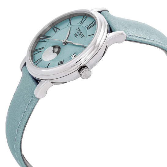 Relógio Tissot Carson Fase Lunar Quartzo Azul Claro Feminino T122.223.16.353.00