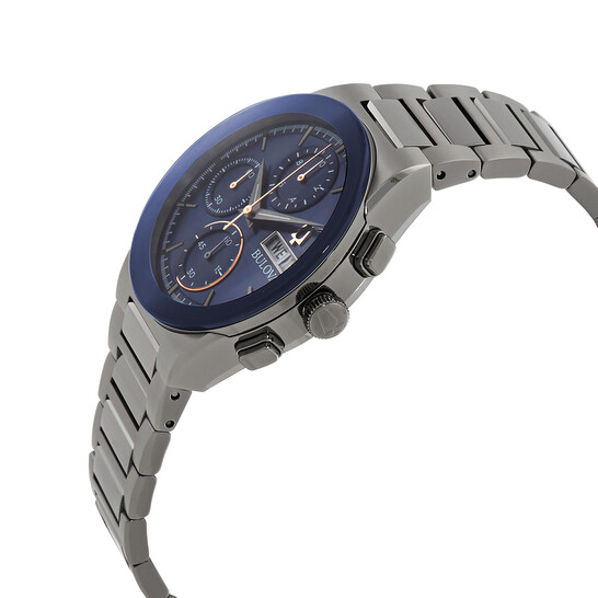 Relógio Bulova Millennia Cronógrafo Quartzo Azul Masculino 98C143