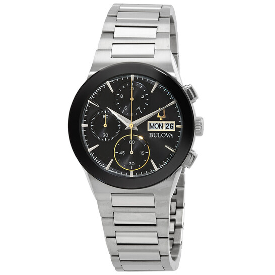 Relógio Bulova Millennia Cronógrafo Quartzo Preto Masculino 96C149