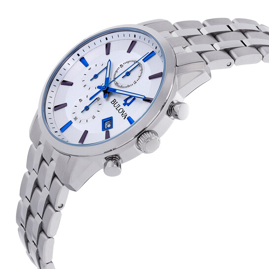 Relógio Bulova Sutton Cronógrafo Quartzo Prata Masculino 96B404