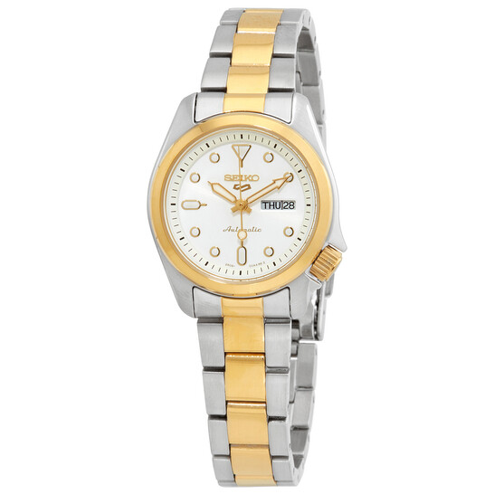 Relógio Seiko 5 Sports Branco Bicolor Feminino SRE004K1