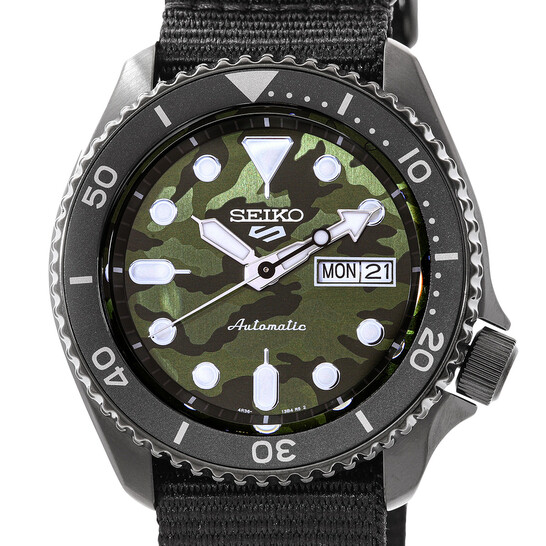 Relógio Seiko 5 Sports Automático Camuflagem Verde Masculino SRPJ37K1