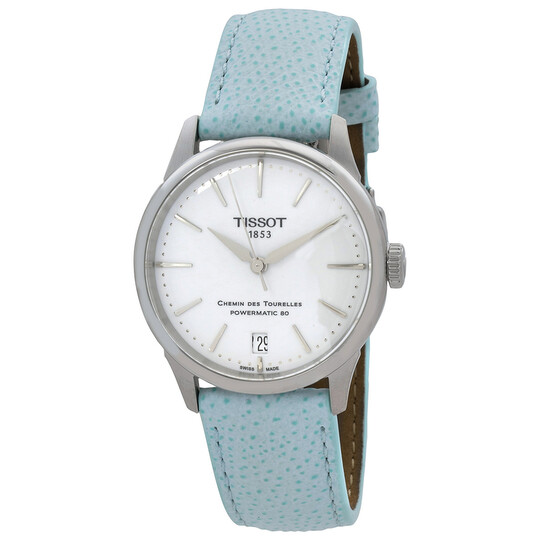 Relógio Tissot Chemin Des Tourelles Powermatic 80 Automático Branco Feminino T139.207.16.011.00