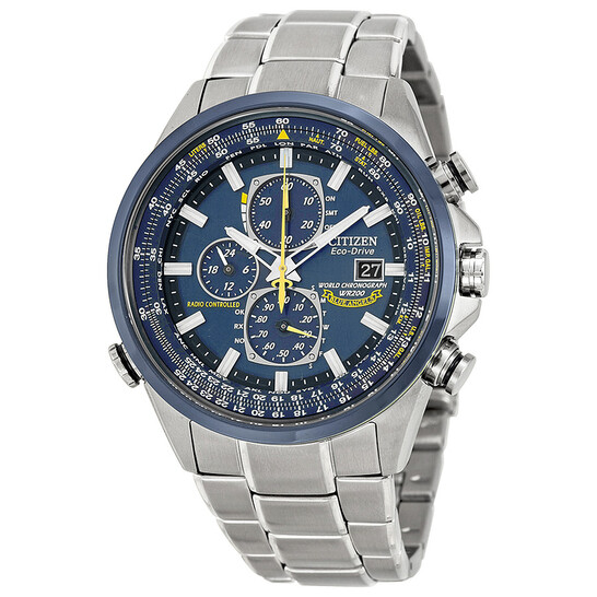 Relógio Citizen Eco-Drive Blue Angels Cronógrafo Masculino AT8020-54L
