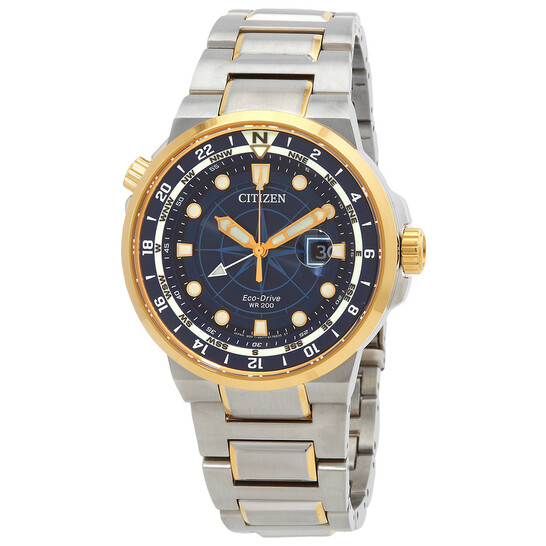 Relógio Citizen Eco-Drive Endeavor Azul Masculino BJ7144-52L