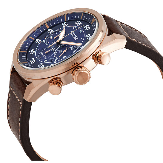 Relógio Citizen Avion Cronógrafo Eco-Drive Azul Masculino CA4213-18L